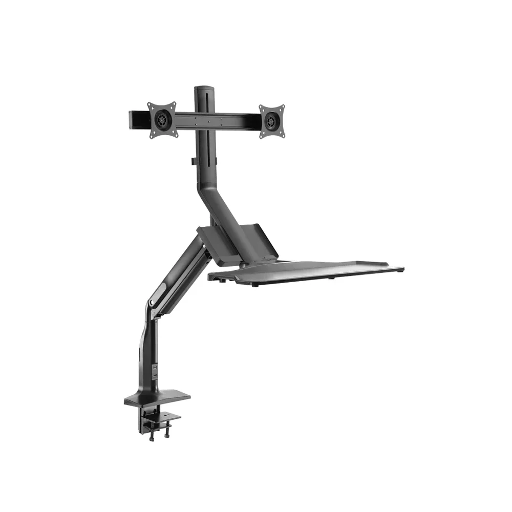 Gas Spring Floating Sit-Stand Converter Ergonomic Mount